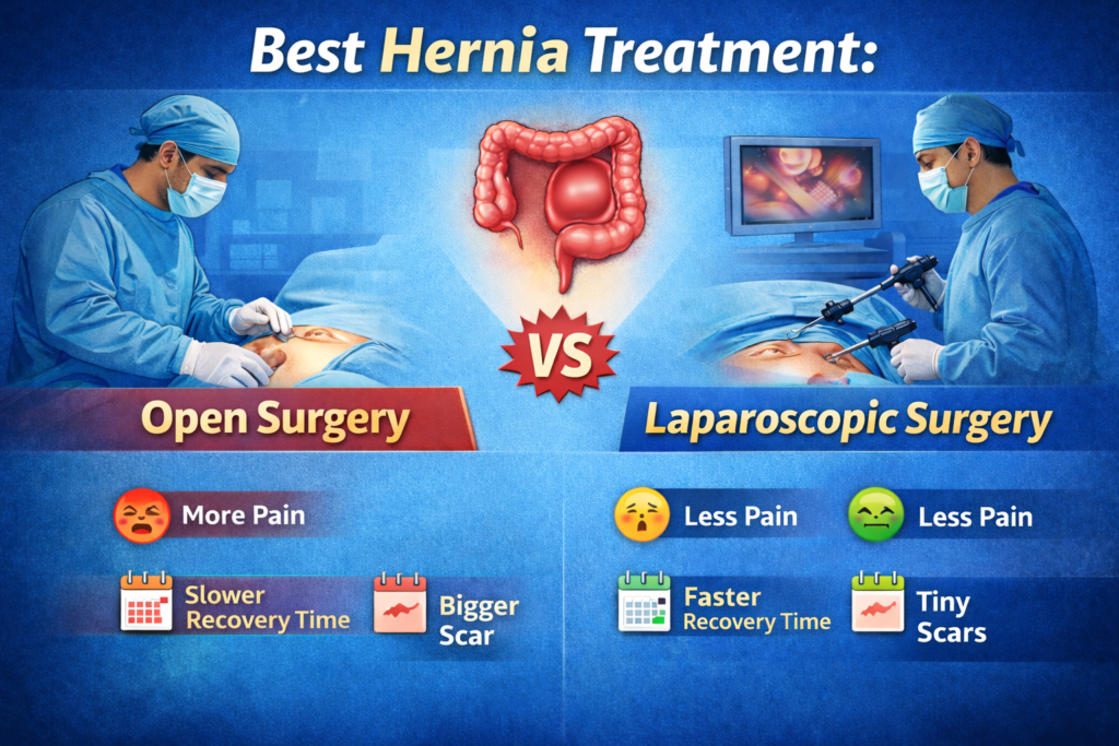 Best Treatment for Hernia: Open Surgery vs Laparoscopic Surgery