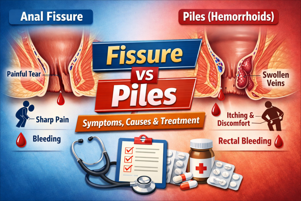 Fissure vs Piles: Symptoms, Causes and Treatment