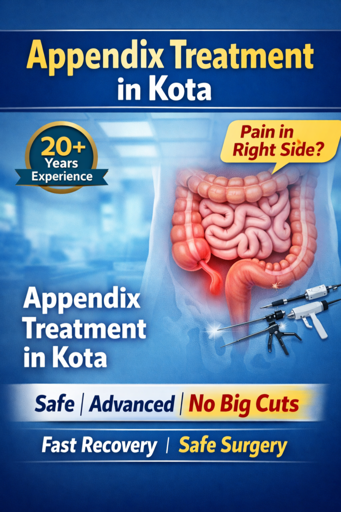 Appendix Treatment in Kota: Safe, Advanced & Minimally Invasive Care